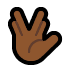 🖖🏾 vulcan salute: medium-dark skin tone display on Windows